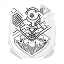 A software developer coding on a communist flag tattoo design idea