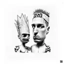 bart simpson eminem tattoo design idea