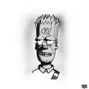bart simpson eminem tattoo design idea