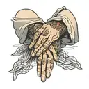 jesus hands praying hands tattoo design idea