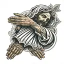 jesus hands praying hands tattoo design idea