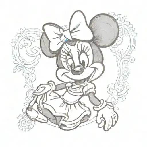 Minnie mouse tattoo design idea