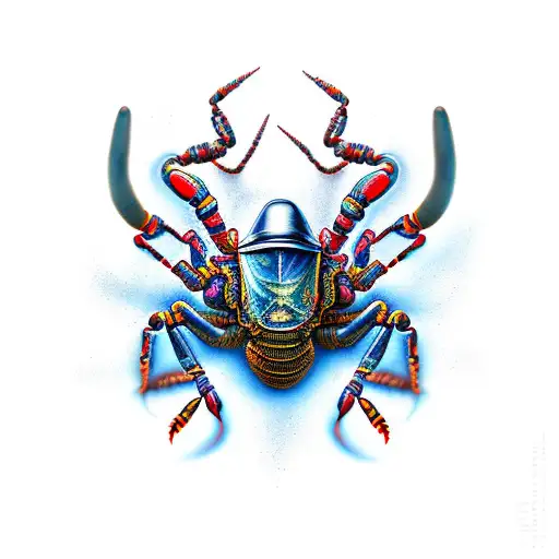 Scorpion 3d tattoo design idea