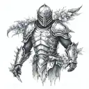 armour of God pretty nature tattoo design idea
