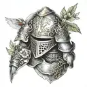 armour of God pretty nature tattoo design idea