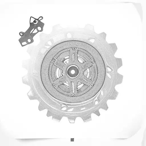 Bike chain and gears, "Pam, Bob, Joan, Stephen, Ann, Rosie, Jason, James, Georgina, Emily" taking the place of the links tattoo design idea