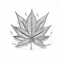 weed leaf skateboarder  tattoo design idea