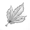 weed leaf skateboarder  tattoo design idea