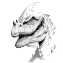 angry trex  tattoo design idea