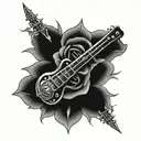 guns n roses surrounded tattoo design idea