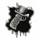 guns n roses surrounded tattoo design idea