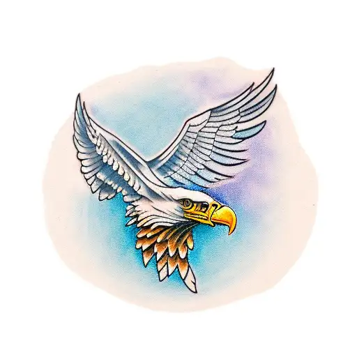 eagle with snake tattoo design idea