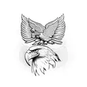 eagle with snake tattoo design idea