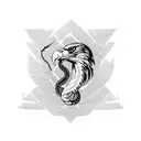 eagle with snake tattoo design idea