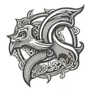 wu tang clan logo incorporated within tattoo design idea