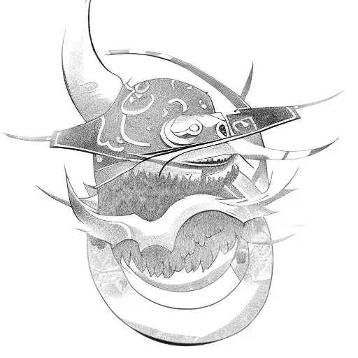 minato seal samurai tattoo design idea