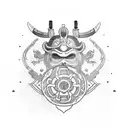minato seal samurai tattoo design idea