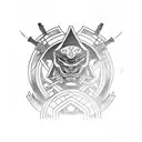minato seal samurai tattoo design idea