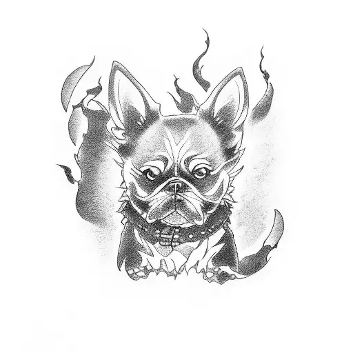 Megumi fushiguro summoning the divine dogs from jujutsu kaisen tattoo design idea