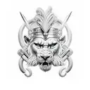 leonidas and achiles under zeus tattoo design idea