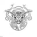 taurus sign tattoo design idea