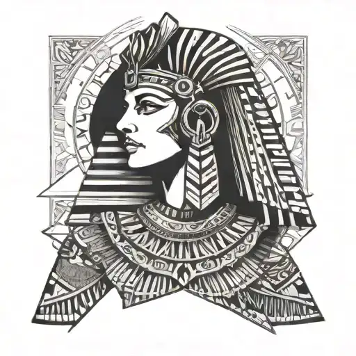 cleopatra queen of egypt tattoo design idea