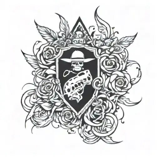include names "Nikki", "Harry", "Corey", "River", "Piper" and "Skate"  incorporated into the design tattoo design idea
