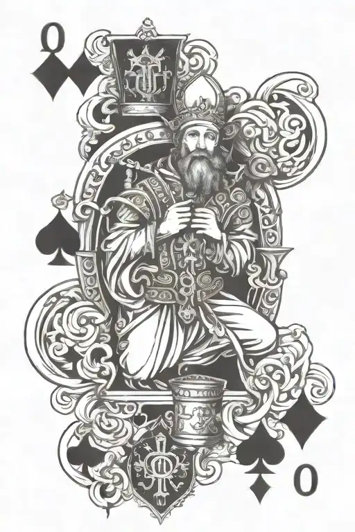 catholic, Irish, poker tattoo design idea
