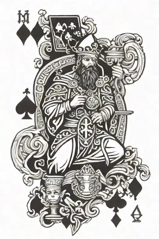 catholic, Irish, Greek mythology, poker tattoo design idea