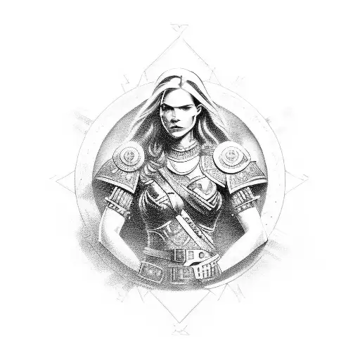 shieldmaiden tattoo design idea