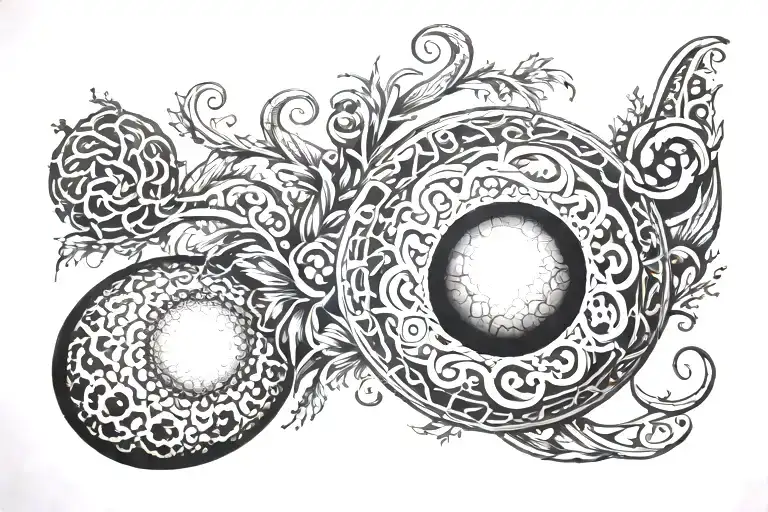 womb tattoo with ovum tattoo design idea