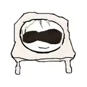 stick figure with processor face tattoo design idea