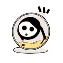 stick figure with processor face tattoo design idea