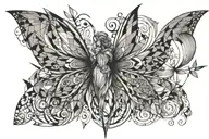Fairy tattoo design idea