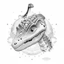 Long neck mom and 2 baby dinosaur  tatto with mandala inside dinosaurs birthdates and names tattoo design idea
