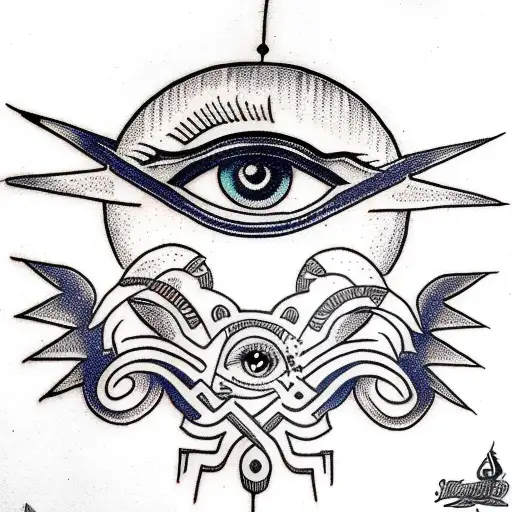 Eye of Ra tattoo design idea
