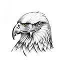 eagle with flag tattoo design idea