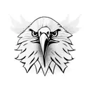 eagle with flag tattoo design idea