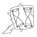 A simple hourglass combined with a subtle rightward pointing arrow. tattoo design idea