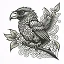 black drake tattoo design idea