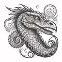 black drake tattoo design idea