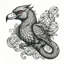 black drake tattoo design idea
