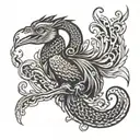 black drake tattoo design idea