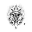 weapon tattoo design idea