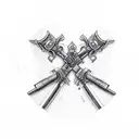 weapon tattoo design idea