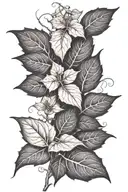 ivy plant tattoo design idea