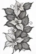 ivy plant tattoo design idea