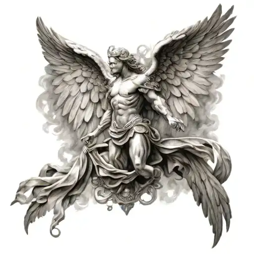archangel tattoo design idea