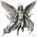archangel tattoo design idea