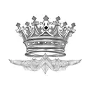 Heavy is the crown skeleton tattoo design idea